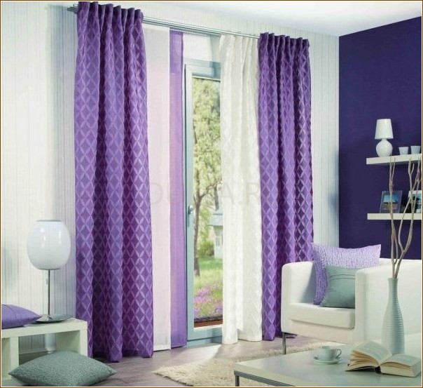 Фиолетовая текстильная гармония в интерьере