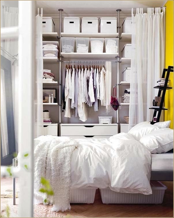 Лучшие идеи организации места для хранения в маленькой спальне