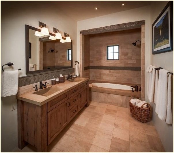 Стиль кантри в интерьере ванной комнаты: характеристики и особенности