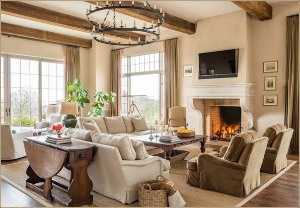 Mediterranean style, how to decorate a living room in a country house