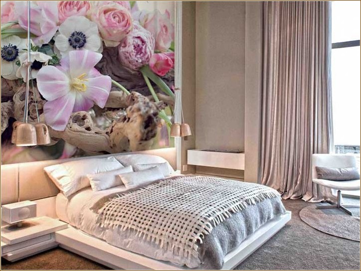 Цветы в интерьере спальни: оформляем комнату со вкусом