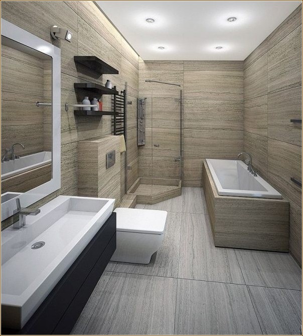 Особенности дизайна ванной комнаты в стиле минимализм