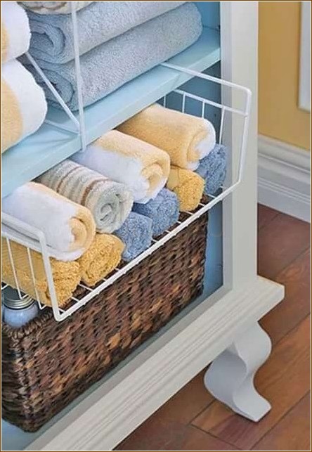 Как красиво разместить полотенца в шкафу
