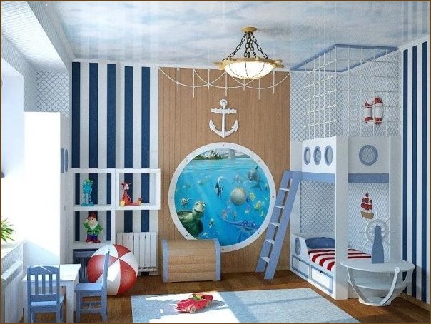 Детская комната в морском стиле — лучшие идеи интерьера для мальчика и девочки