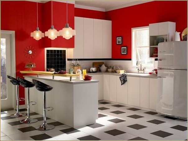 Почему красные стены всегда популярны на кухне?