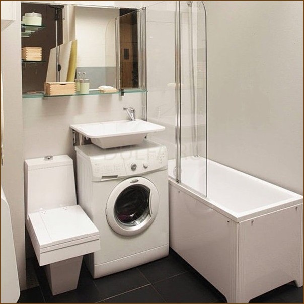 Размещение стиральной машины в ванной: какими идеями делятся специалисты