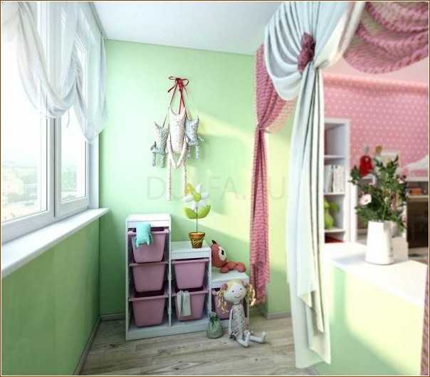 Как с умом использовать балкон в детской комнате?