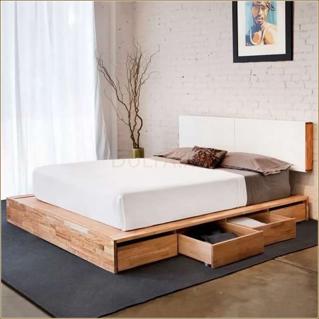 Кровать-подиум в современном интерьере