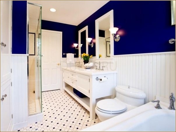 Правильное сочетание цветов для стен и пола в ванной комнате