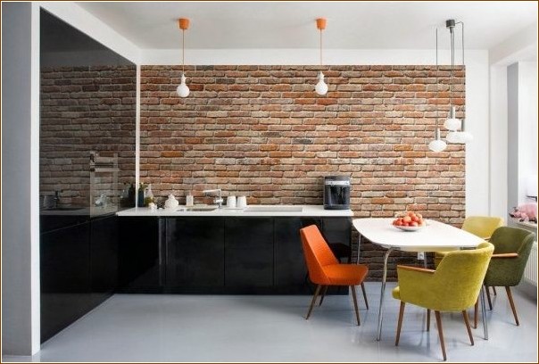 Стильная отделка кухни – материал стен