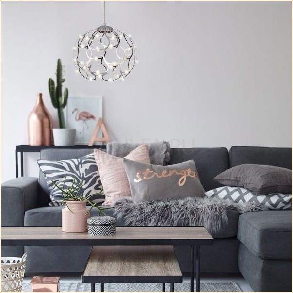 Подушки для серого дивана — стильный и изысканный интерьер
