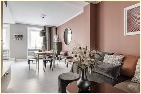 Пыльно-розовый в интерьере: роскошная гостиная с пленительным шармом