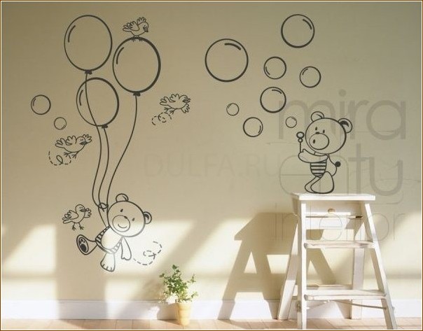 Роспись стен в детской своими руками. Топ оригинальных и простых идей