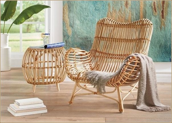 Современная плетеная мебель из бамбука и ротанга