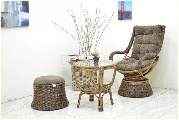 Современная плетеная мебель из бамбука и ротанга