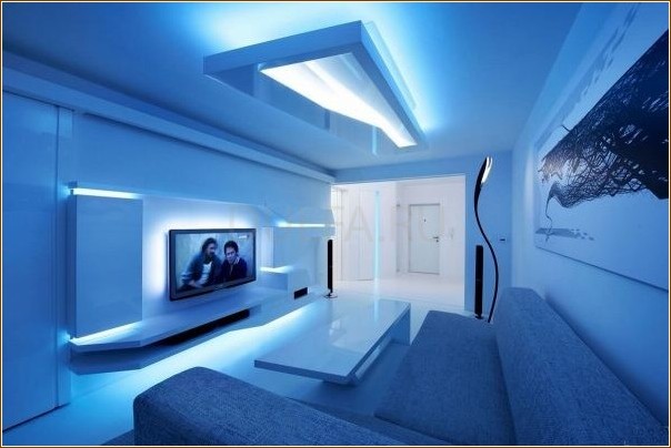 LED strip in the decoration of the living room