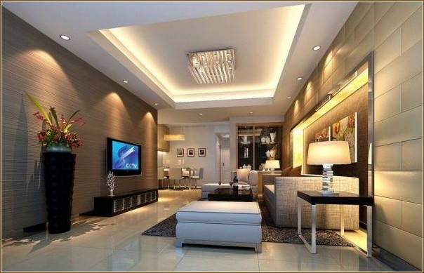 LED strip in the decoration of the living room