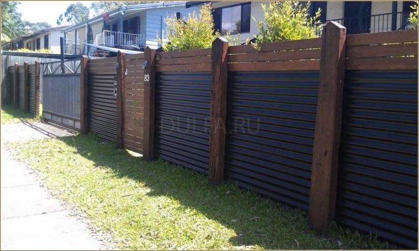 Fences and fences made of corrugated board 100 photos