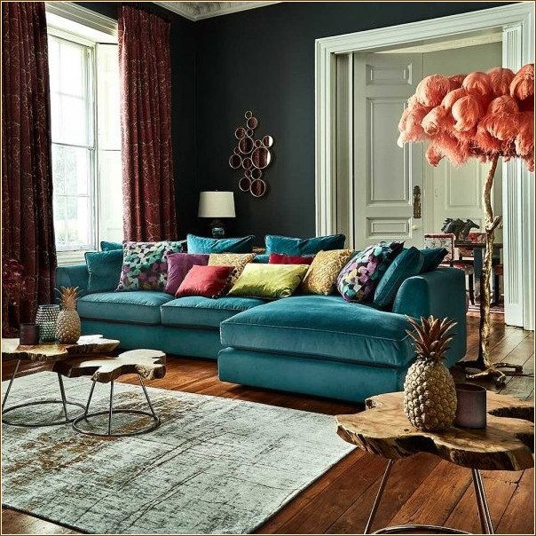 Everything you wanted to know about a turquoise sofa in a modern interior