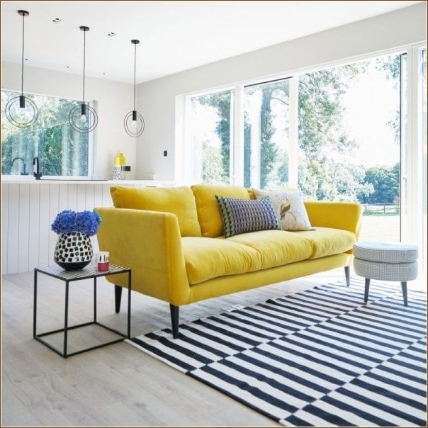 Yellow sofa in your interior