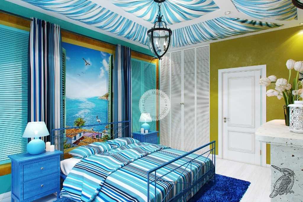 Летние интерьеры: стильные варианты, желтая спальня и кухня в морском стиле
